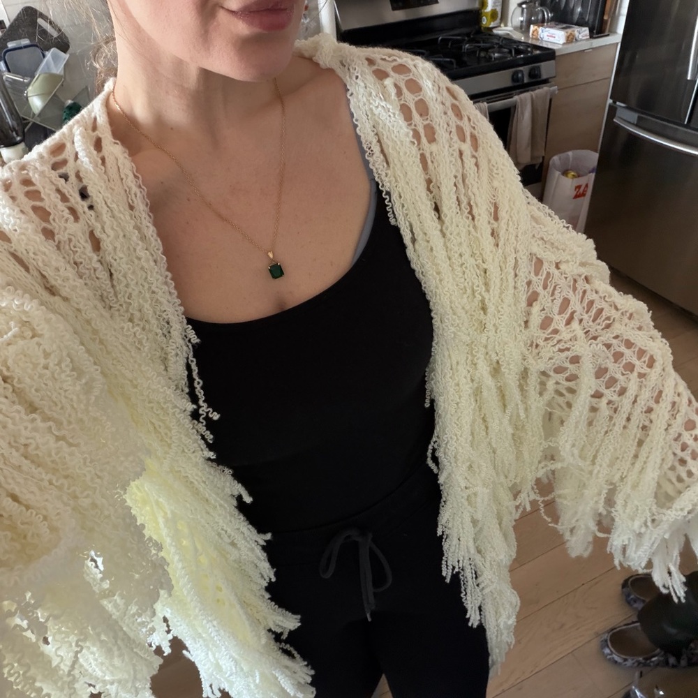 Boho fringed cardigan size M/L